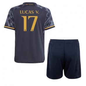 Real Madrid Lucas Vazquez #17 Udebanesæt Børn 2023-24 Kort ærmer (+ korte bukser)
